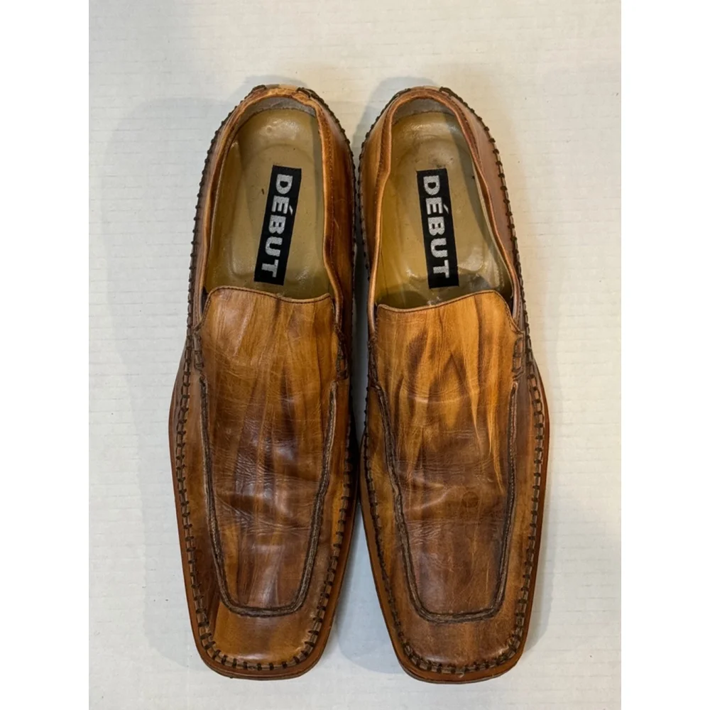 Debut Brown Leather Loafers, Size 40/7